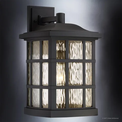 Miniatura 2 de Urban Ambiance UQL1236 - Lámpara de pared para exteriores, tamaño mediano: 17 pulgadas de alto x 11 pulgadas de ancho, con elementos