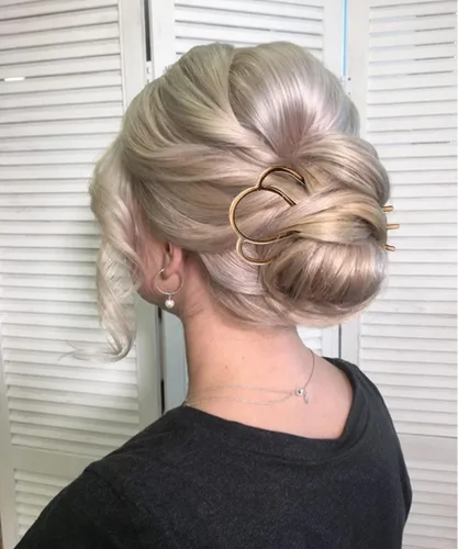 Miniatura 3 de Chanaco Horquillas francesas para mujer, accesorios para el cabello en forma de U, horquilla para peinar, horquilla de metal con peines para niñas