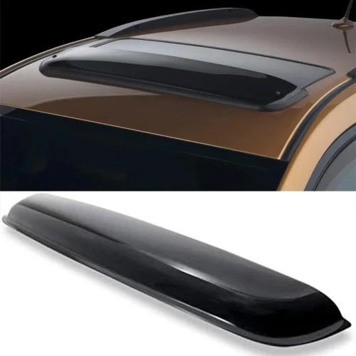 Wensdy 34 pulg./880 mm Deflector de viento universal para techo corredizo, 1 pieza, color humo oscuro, para auto, con visera para techo lunar, con
