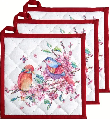 Miniatura 22 de Soporte para ollas de horno de algodón resistente al calor, agarradera de tela de toalla para cocina, guantes de horno para cocinar, cuadrado, 7 x 7