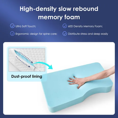 Miniatura 7 de Almohada de piernas para dormir de lado, almohada de rodilla de espuma viscoelástica para dormir de lado, almohada de elevación de piernas