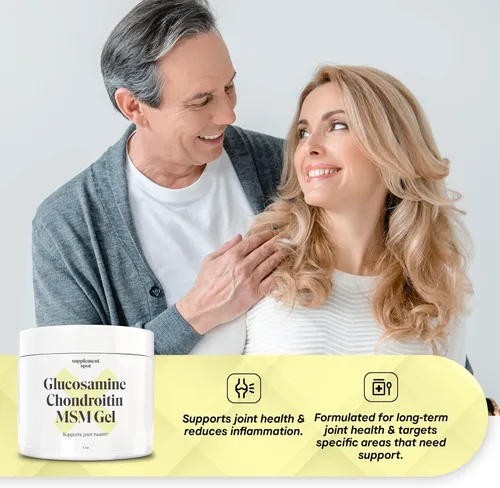 Miniatura 2 de Gel MSM de glucosamina condroitina (4 onzas), con glucosamina, condroitina, MSM y bromelina para apoyar la salud de las articulaciones, para mujeres