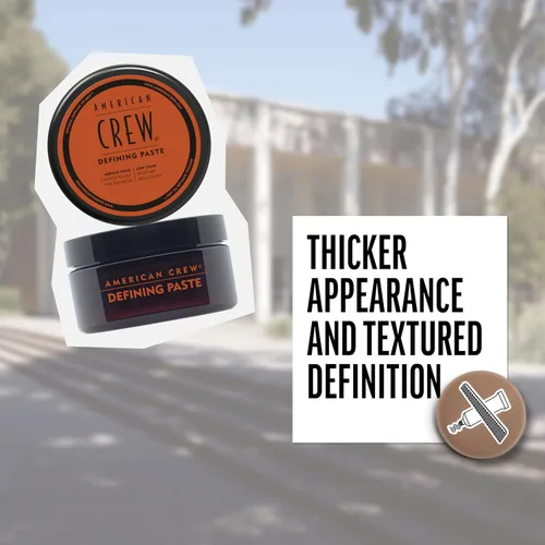 Miniatura 4 de American Crew Pasta para definir el cabello para hombres, gel para el cabello con gel para el cabello de fijación media y bajo brillo, 3 onzas