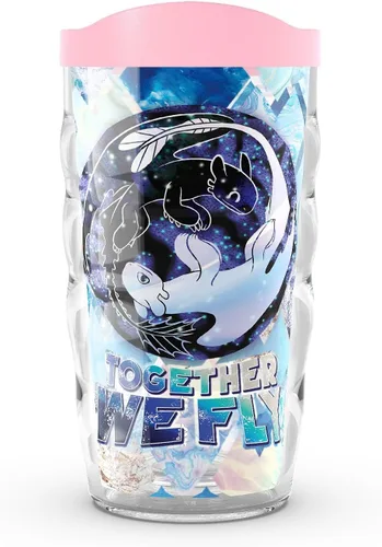 Tervis Vaso aislado de doble pared DreamWorks How To Train Your Dragon Made in USA mantiene las bebidas frías y calientes, 10 onzas, ondulado,