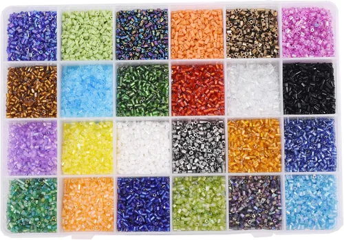 Miniatura 19 de Mandala Crafts Cuentas de cristal 6/0 para abalorios – 2500 cuentas redondas negras pequeñas Rocaille de 0.157 pulgadas para hacer joyas, collares