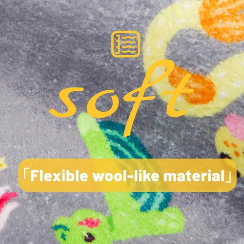 Miniatura 3 de Alfombra redonda ABC para niños, 4 pies con letras del alfabeto de animales, lavable, antideslizante, bonita alfombra para habitación de niños