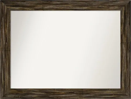 Miniatura 22 de Amanti Art Espejo de baño marrón para sobre el fregadero, 25 x 25 pulgadas, hecho a medida, espejo de tocador cuadrado marrón medio, marco de madera