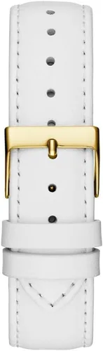 Miniatura 3 de Guess Reloj para mujer de 1.496 in - Correa blanca esfera blanca caja dorada