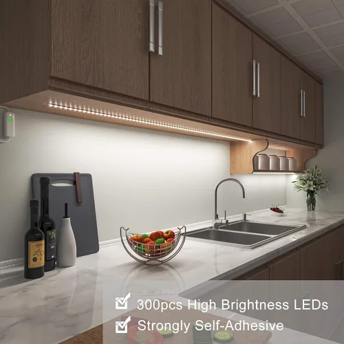 Miniatura 2 de MYPLUS - Tira de luces LED de color blanco, 16.4 pies, luz diurna blanca de 6000 K, cinta de luces LED con 700 lúmenes regulables y 300 LEDs, tira