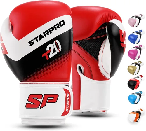 Starpro Guantes de boxeo con soporte y protección inigualables para la muñeca, entrenamiento, muay thai, hombres y mujeres, varios colores y tamaños