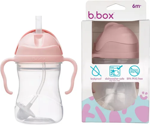 Miniatura 28 de b.box Vaso para sorber con popote pesado. Bebe desde cualquier ángulo, a prueba de fugas, a prueba de derrames, fácil agarre. Sin BPA, apto