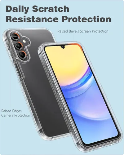 Miniatura 4 de FNTCASE Funda para Samsung Galaxy A15-5G: Funda para teléfono con protector de pantalla incorporado Funda protectora de silicona para teléfono