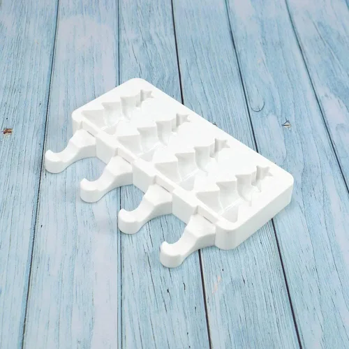 1 paquete de moldes de silicona con forma de árbol de Navidad de Navidad, moldes de paletas de hielo de 4 cavidades para niños y adultos, molde de