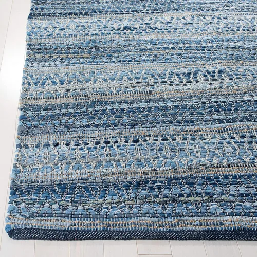 Miniatura 3 de SAFAVIEH Colección Montauk - Alfombra decorativa, 3 x 5 pies, azul, hecha a mano, ideal para zonas de alto tráfico en entrada, sala de estar