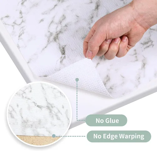 Miniatura 9 de Lámina para revestir estantes y cajones de cocina y baño, impermeable, antideslizante, sin adhesivo, fácil de limpiar, incluye cuchillo y cinta
