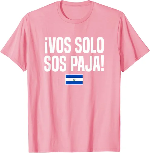 Miniatura 80 de Camiseta Vos Solo Sos Paja Salvadoran Slang Bandera de El Salvador, Negro