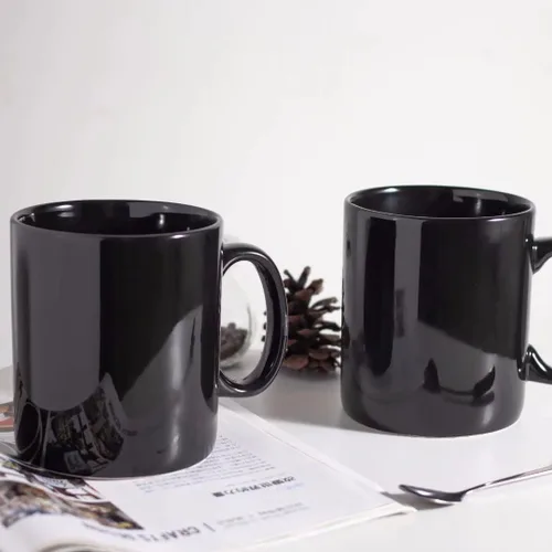 Miniatura 4 de BYCNZB Juego de 2 tazas de café de cerámica súper grandes de 30 onzas (negro)