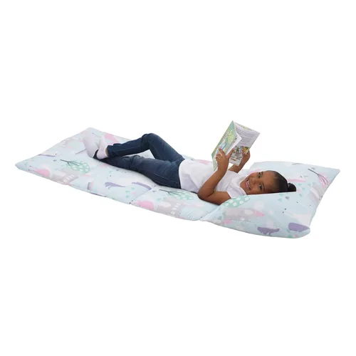Miniatura 8 de Everything Kids Tapete para siesta de tiburón azul y gris con almohada y manta, gris, azul, azul marino, naranja Tiburón - Azul/Gr