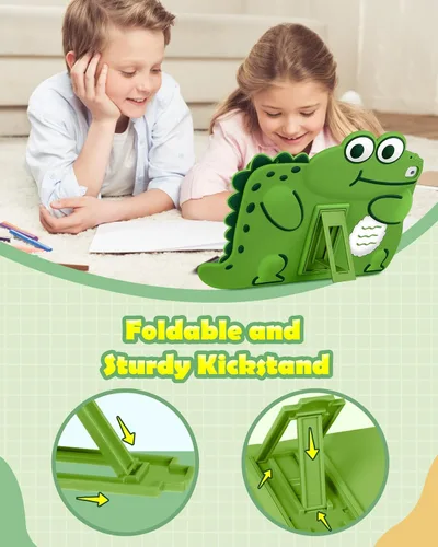 Miniatura 5 de Funda para iPad 5th/6th/Air 1st/Air 2nd/Pro 9.7" - Funda de silicona con soporte para iPad 2017/2018/Air 1/Air 2/Pro 2016 Funda para tablet Dinosaur