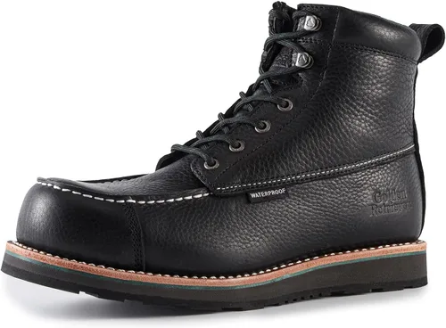Miniatura 8 de Golden Retriever 6" Botas de trabajo con punta compuesta/blanda para hombre, con cuña impermeable tipo mocasín, resistentes al aceite/deslizamiento