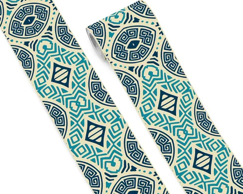 Miniatura 26 de FLFK Adhesivos de Azulejos de Borde de Pared Despegar y Pegar Papel Tapiz de Borde para Salpicadero de Cocina Baño Cuarto de Ducha, 4"x240