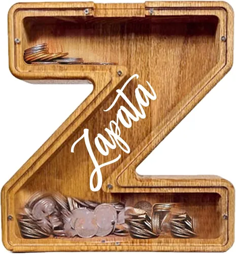Miniatura 16 de Alcancía de madera grande personalizada, 7.5 pulgadas, con ventana acrílica fácil de abrir, caja de ahorro de dinero inicial para niños y niñas