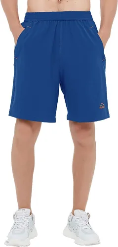 Miniatura 7 de TBMPOY Pantalones cortos de senderismo para hombre, 7 pulgadas, secado rápido, para gimnasio, deportes al aire libre, bolsillos cortos con cremallera