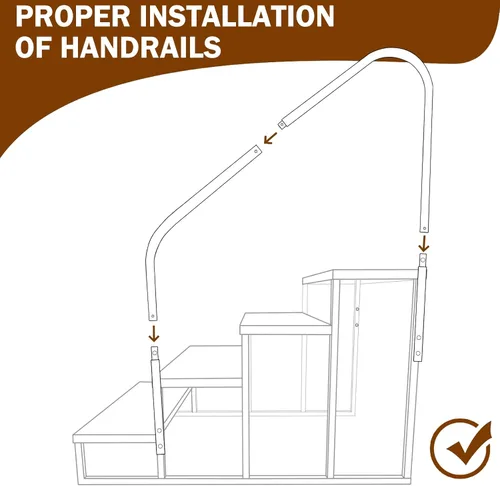 Miniatura 7 de Escalones para autocaravana con pasamanos, escaleras de 4 escalones para caravanas con capacidad de carga de 660 libras, escalera con panel