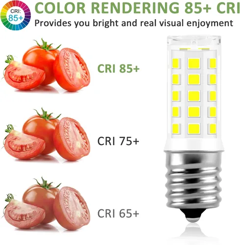 Miniatura 6 de 5304517886 Kei D28A Bombilla de repuesto para refrigerador, bombilla LED E17, bombilla congelador 3W AC100-130V luz diurna blanca, 2 paquetes