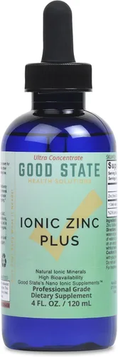 Good State | Zinc iónico líquido Plus - Ultra Concentrado (10 gotas equivalentes a 15 mg - 200 porciones por botella)