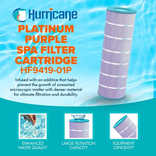 Miniatura 2 de Hurricane Filtros - Cartucho de filtro aséptico para piscina HF9419-01P Platinum Purple - Reemplazo para Pleatco PAP200, Unicel C-9419, Filbur