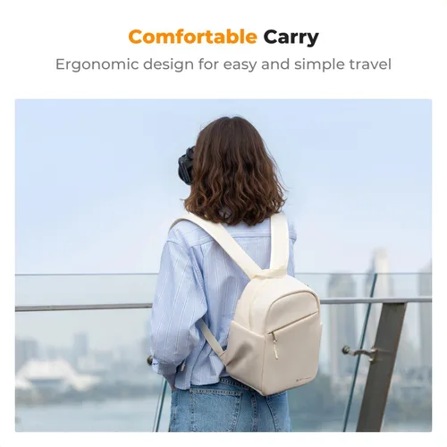 Miniatura 5 de K&F CONCEPT Mochila para cámara, bolsa ligera para fotógrafos, bolsa de fotografía portátil compatible con Canon/Nikon/Sony, color beige Beige-02