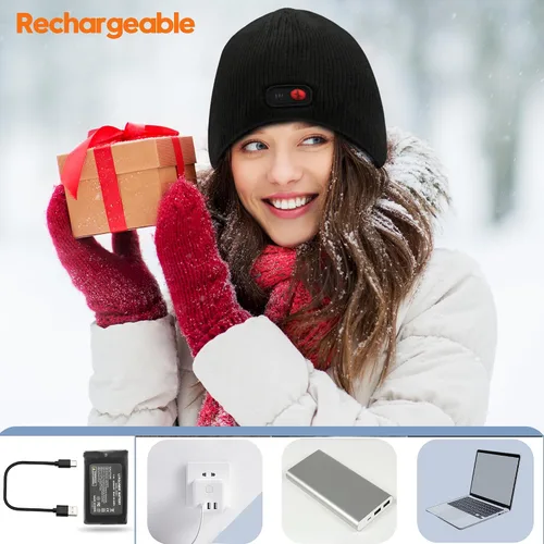 Miniatura 7 de Svpro Gorro con calefacción a batería - Gorro de invierno cálido recargable