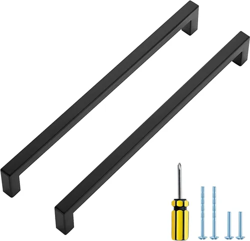 Miniatura 11 de Ravinte Paquete de 5 tiradores cuadrados de gabinete de 2-1/2 pulgadas, manijas negras para gabinetes de cocina, accesorios de cocina negros mate