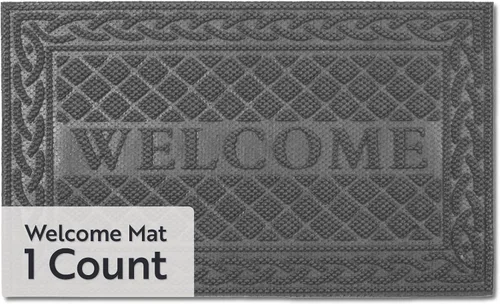 Miniatura 8 de Restaurantware Comfy Feet - Tapete de bienvenida de 36 x 24 pulgadas, 1 felpudo de bienvenida al aire libre, resistente para hogares, oficinas