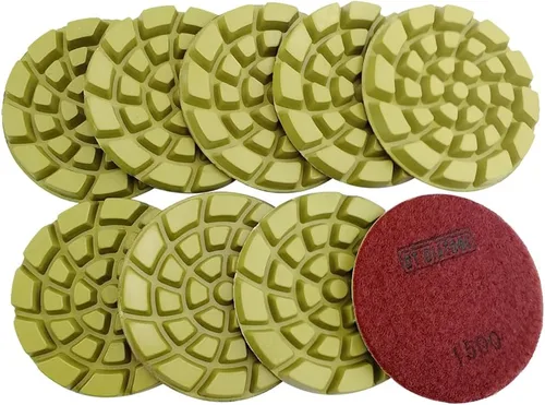 Miniatura 23 de DT-DIATOOL Almohadillas de pulido de diamante para piso, resina de terrazo, diámetro del suelo, grano de 4 pulgadas, 800 unidades, 6