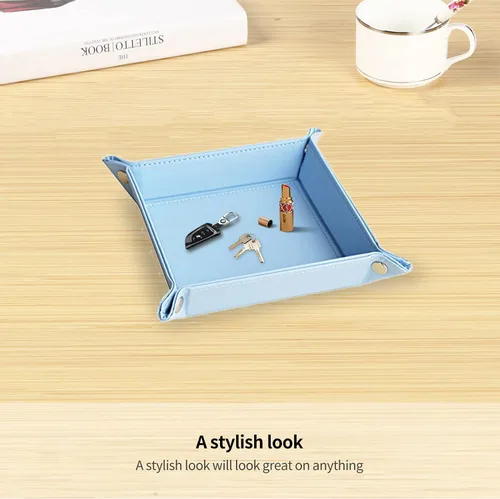 Miniatura 34 de Cuenco para llaves para hombres, soporte para entrada, mesita de noche, bandeja de valet para cosas de bolsillo, organizador de mesita de noche