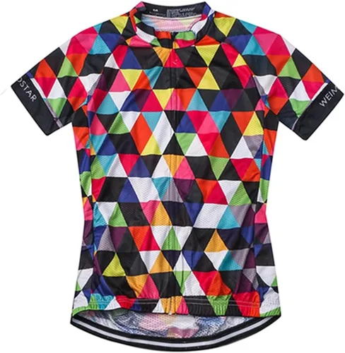 Miniatura 3 de Weimostar Hombre Ciclismo Jersey Manga Corta Bicicleta Ropa Multicolor Diamante