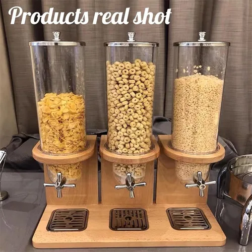 Miniatura 4 de Dispensador de alimentos secos 3.5L/7L/10.5L, dispensador de cereales para encimera, dispensador de almacenamiento de cereales con barril de PC