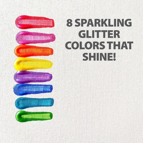 Miniatura 6 de milo Pintura lavable Témpera nacarada brillante Juego de 8 colores de botellas de 8 onzas Fabricado en los Estados Unidos Pinturas de póster