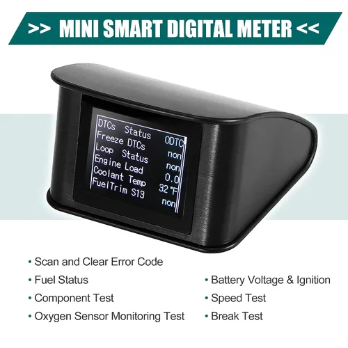Miniatura 3 de X AUTOHAUX 2.2 Pulgadas Mini HUD Head Up Display para Coche Tablero Velocímetro Digital Multifunción Pantalla de Datos Alarma de Error TFT LCD