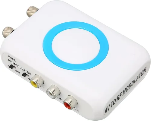 Miniatura 7 de ASHATA Modulador RF M65ANTSC, modulador de RF de audio de vídeo HD, adaptador coaxial, convertidor de demodulador VHF para consola de juegos Fire