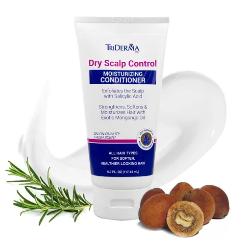 TriDerma Dry Scalp Control - Acondicionador hidratante profundo para el cabello, tratamiento de calidad de salón de belleza, ácido salicílico,