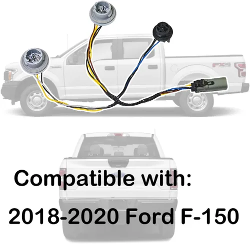 Miniatura 2 de Cable de enchufe de luz trasera y arnés de cableado JL3Z-13412-A Arnés de cableado de luz trasera Compatible con Ford F-150 2018-2020