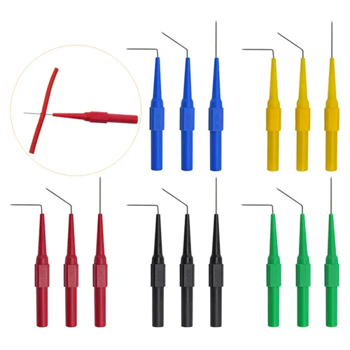 Miniatura 5 de Makeronics Kit de sonda trasera de 22 piezas 15 pines de sonda trasera de 30 V 5 cables de prueba de circuito de enchufe de plátano de 0.157 in