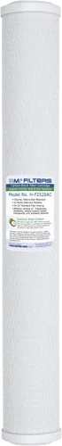 Applied Membranes Inc. Cartucho de filtro de bloque de carbono de 20 x 2.5 pulgadas | Reducción de cloro, sabor y olor | Clasificación de filtración