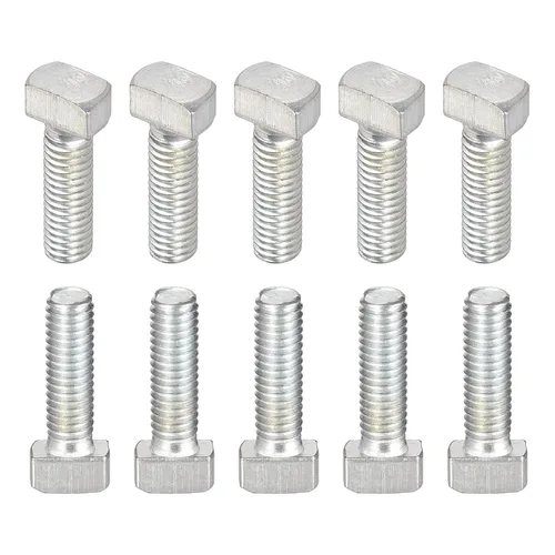 DTGN Tornillo deslizante con ranura en T M6x20mm (DXL), 20 unidades, bueno para la industria de la construcción, pernos de riel en T chapados en