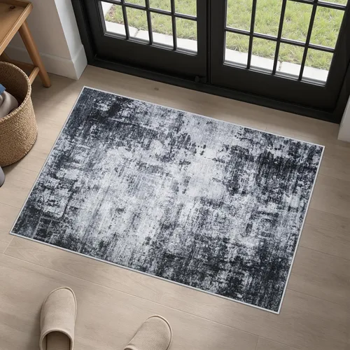 Miniatura 43 de Alfombra lavable de 2 x 3 pulgadas, alfombra de entrada: lavable, moderna, abstracta, suave, fina, antideslizante, resistente a las manchas