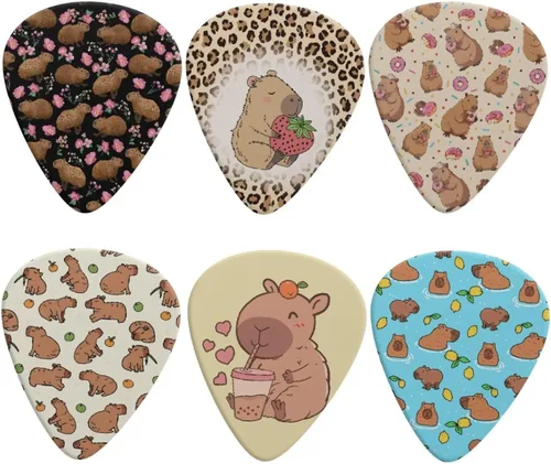 Miniatura 21 de KEIAHUAN Cool Skull - Púas de guitarra – Plectros triángulos clásicos para bajos, guitarras acústicas y eléctricas – Púas pesadas para guitarristas