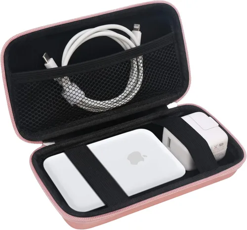 Elonbo Estuche de transporte para Apple MagSafe Charger Battery Pack, bolsa organizadora de viaje dura para cargador magnético seguro para iPhone
